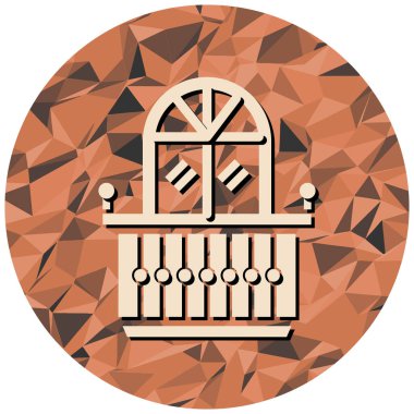 Tahta kapı simgesi. vektör illüstrasyonu