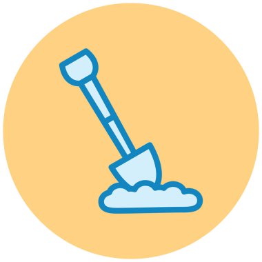 Kürek. Web simgesi basit illüstrasyon