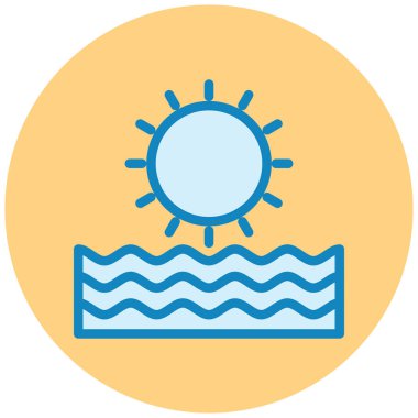 Güneş. Web simgesi basit illüstrasyon