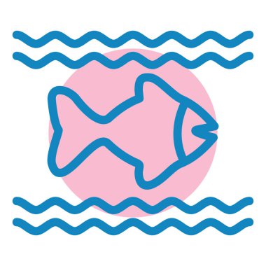 Balık. Web simgesi basit illüstrasyon