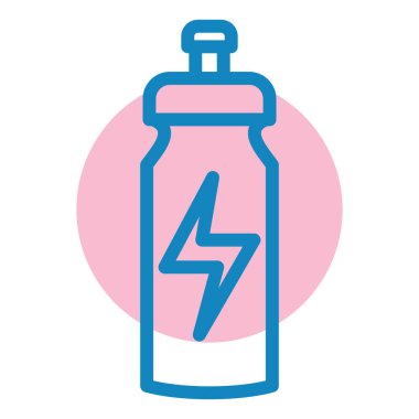 Su şişesi. Basit resimleme