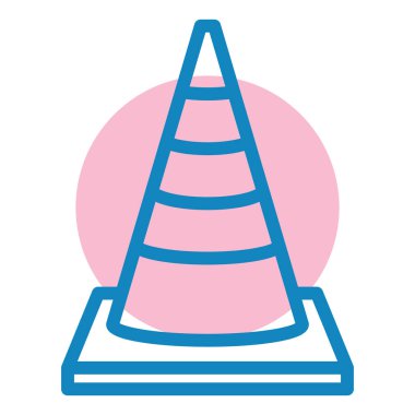 Trafik konisi. Web simgesi basit illüstrasyon