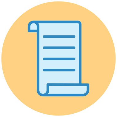 Belge. Web simgesi basit illüstrasyon