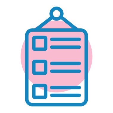 Kontrol listesi. Web simgesi basit illüstrasyon