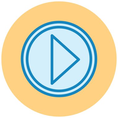 Oynayın. Web simgesi basit illüstrasyon