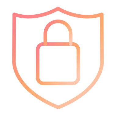 Kalkan. Web simgesi basit illüstrasyon