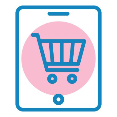 İnternetten alışveriş. Basit resimleme