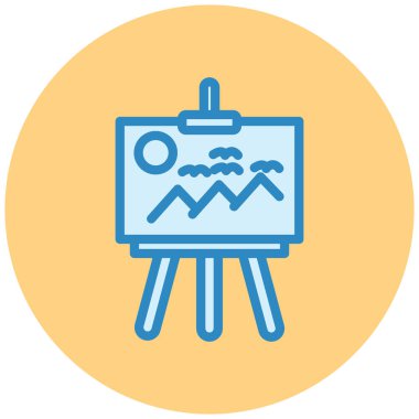 Sunum. Web simgesi basit illüstrasyon