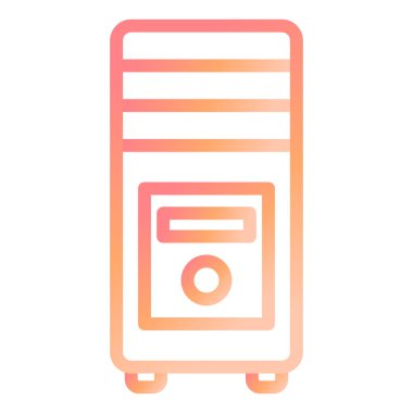 Cpu modern simge vektör illüstrasyonu 