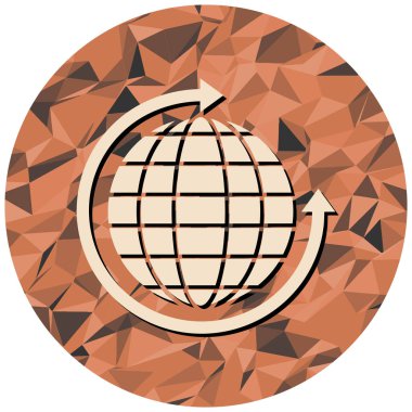 Bir dünya simgesinin vektör illüstrasyonu