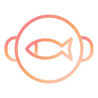 Balık Pişirme Modern ikon vektör çizimi 