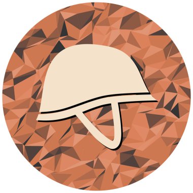 Kask simgesi, vektör illüstrasyonu basit tasarım