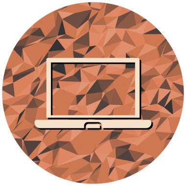 dizüstü bilgisayar simgesi. Web tasarımı için dizüstü bilgisayar vektör simgelerinin düz çizimi