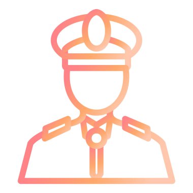 - Yüzbaşı. Web simgesi basit illüstrasyon 