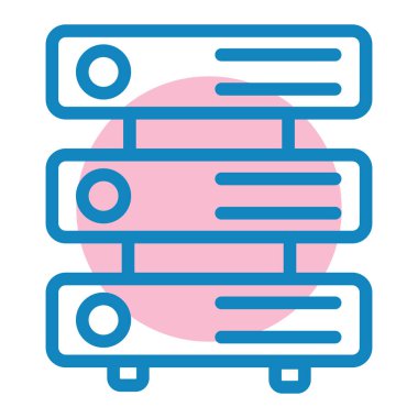 veritabanı. Web simgesi basit illüstrasyon