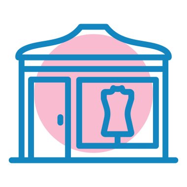 giysi mağaza simgesi, vektör illüstrasyonu basit tasarım