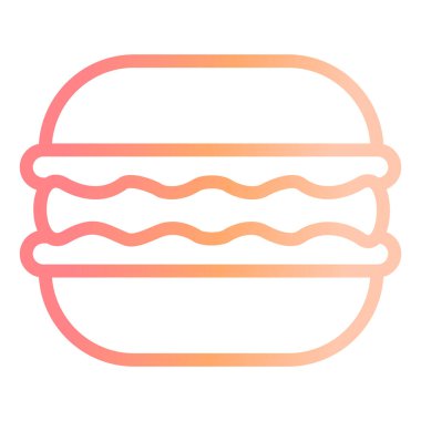 Macaron modern simge vektör illüstrasyonu 