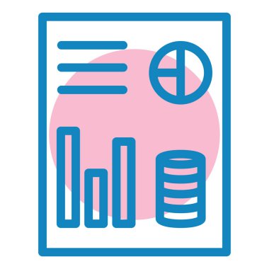 Rapor ver. Web simgesi basit illüstrasyon