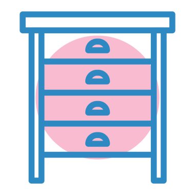 Çekmeceler. Web simgesi basit illüstrasyon