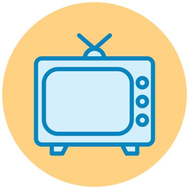 Televizyon. Web simgesi basit illüstrasyon