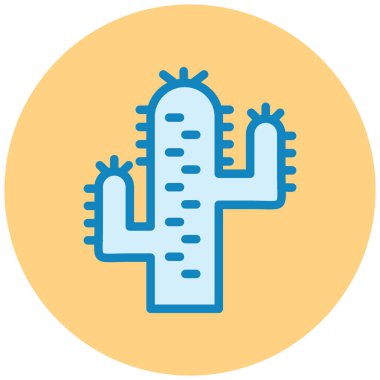 Kaktüs. Web simgesi basit illüstrasyon