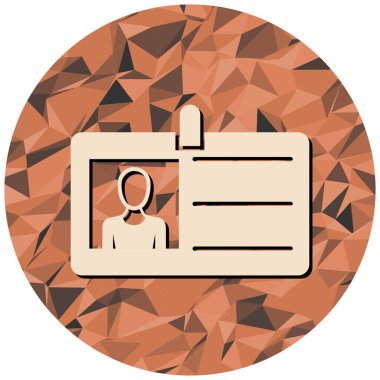 Kimlik kartı simgesi, vektör illüstrasyonu