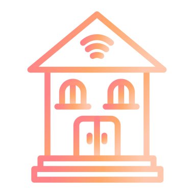 Akıllı ev. Web simgesi basit illüstrasyon