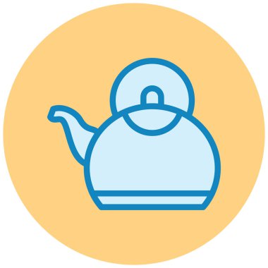 Çaydanlık. Web simgesi basit illüstrasyon