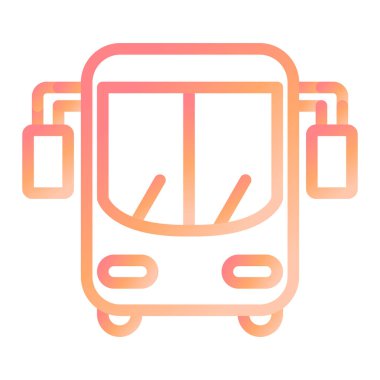 Otobüs. Web simgesi basit illüstrasyon