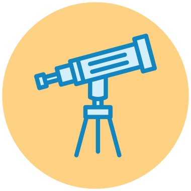 Teleskop. Web simgesi basit illüstrasyon