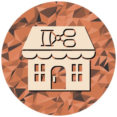 Ev. Web simgesi basit illüstrasyon