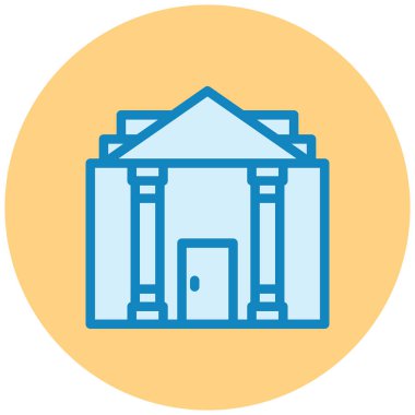 Banka. Web simgesi basit illüstrasyon