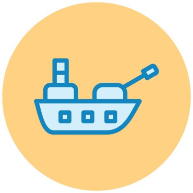 Gemi. Web simgesi basit illüstrasyon