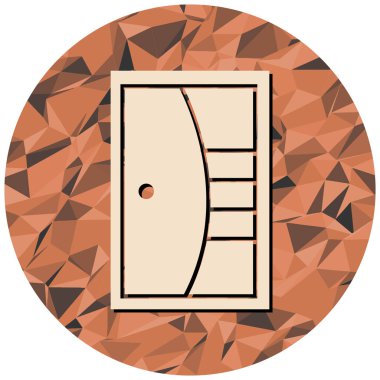 Kapı simgesi beyaz arkaplanda izole edilmiş. vektör illüstrasyonu