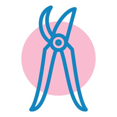 Makas. Web simgesi basit illüstrasyon