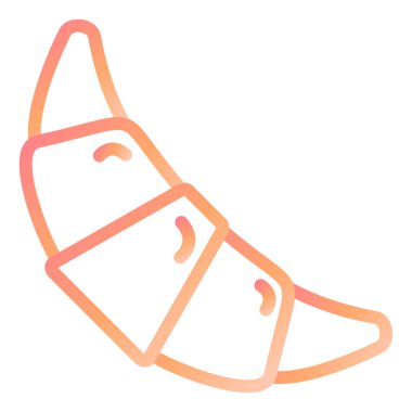 Kruvasan modern ikon vektör çizimi 