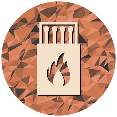 kibrit kutusu simgesi, vektör illüstrasyonu basit tasarım