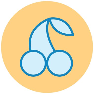 Kiraz. Web simgesi basit illüstrasyon