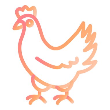 Tavuk. Web simgesi basit illüstrasyon 