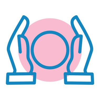 El ele tutuşma madalyası, vektör illüstrasyonu