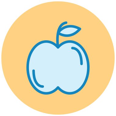 Elma. Web simgesi basit illüstrasyon