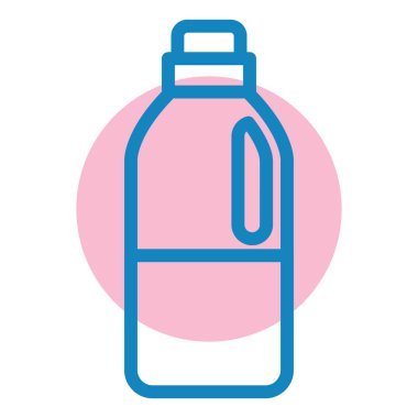 Su şişesi. Basit resimleme