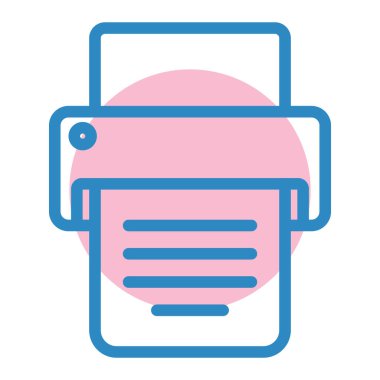 Yazıcı. Web simgesi basit illüstrasyon