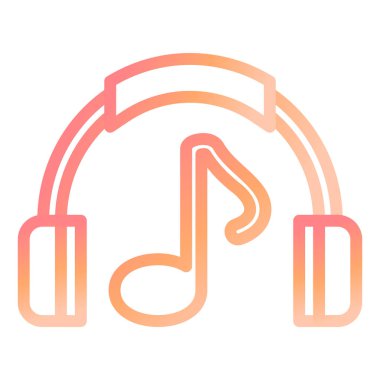 Müzik. Web simgesi basit illüstrasyon