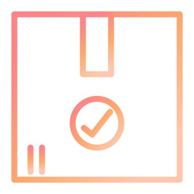 Paket simgesi. Basit resimleme