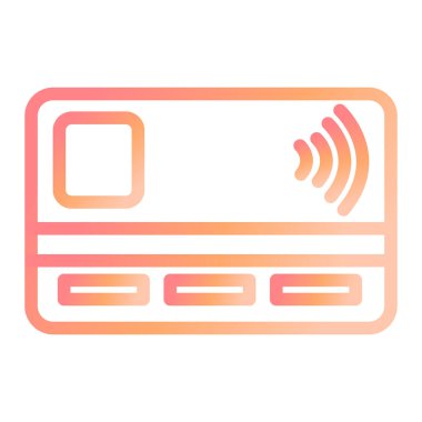 Kredi kartı düz simgesi, vektör illüstrasyonu 