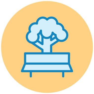 Ağaç. Web simgesi basit illüstrasyon