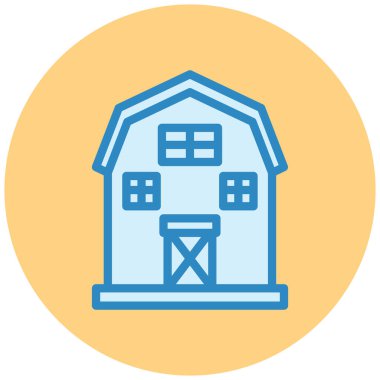 Ahır. Web simgesi basit illüstrasyon