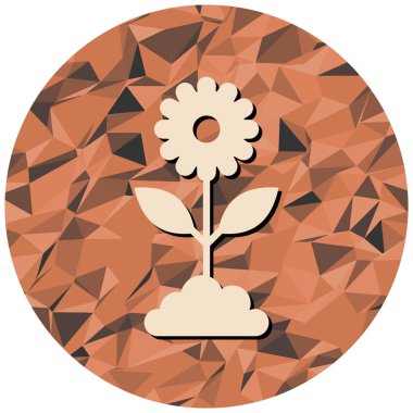 Çiçek. Web simgesi basit tasarım