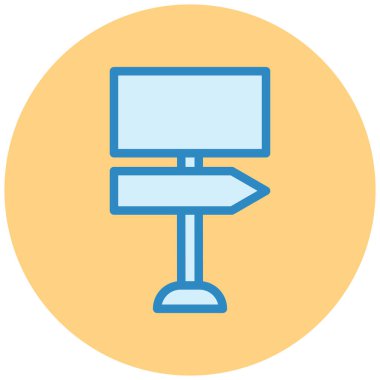 İşaret levhası Web simgesi basit illüstrasyon